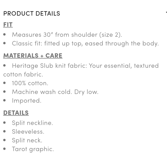 Torrid Split Neck Classic Tank - Luna Tarot, size 2 - Picture 7 of 7